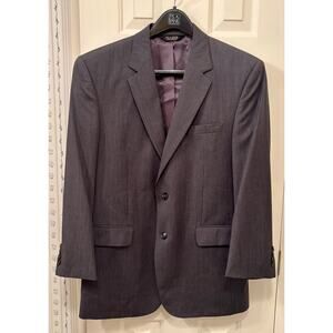 Jos. A. Bank Men's Black Pinstriped Wool Suit Separate Sport Coat Blazer 42R